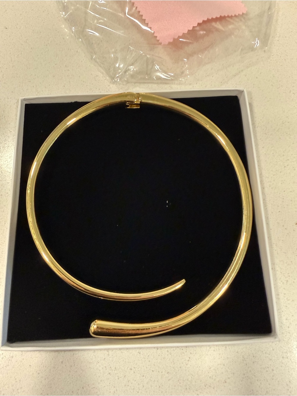 Gold Spiral Collar Necklace - Women's Jewelry